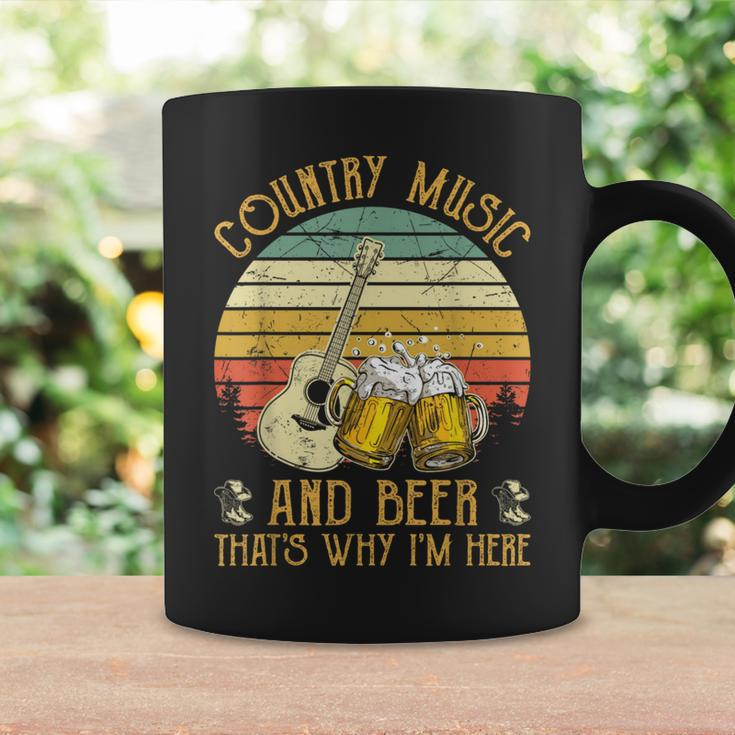 Retro Country Music And Beer That's Why I'm Here Vintage Coffee Mug Gifts ideas