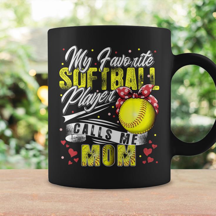 Retro My Favorite Softball Player Calls Me Mom Mother's Day Coffee Mug Gifts ideas