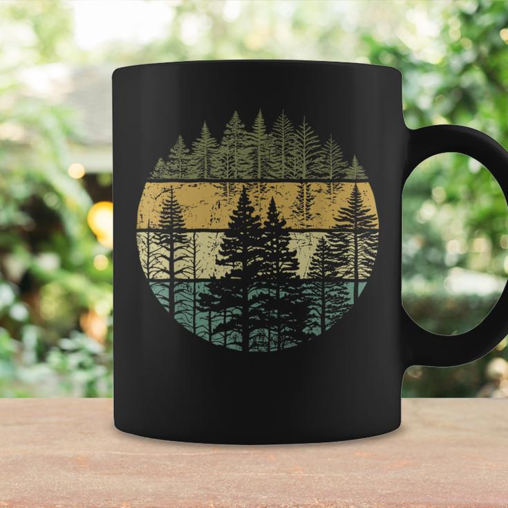Retro Forest Trees Outdoors Nature Vintage Graphic Coffee Mug Gifts ideas