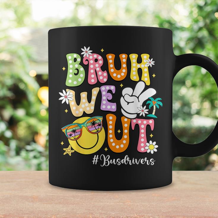 Retro Groovy Bruh We Out Bus Drivers Last Day Of School Coffee Mug Gifts ideas