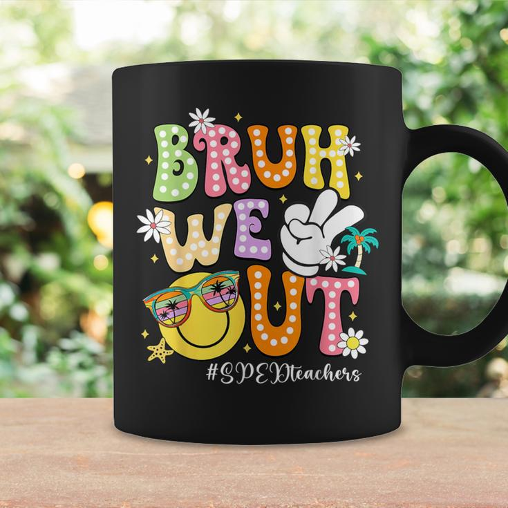 Retro Groovy Bruh We Out Sped Teachers Last Day Of School Coffee Mug Gifts ideas