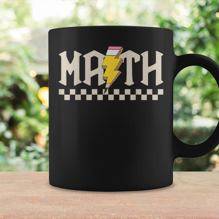 Retro Groovy Checkered Math Teacher High School Math Lovers Coffee Mug Gifts ideas