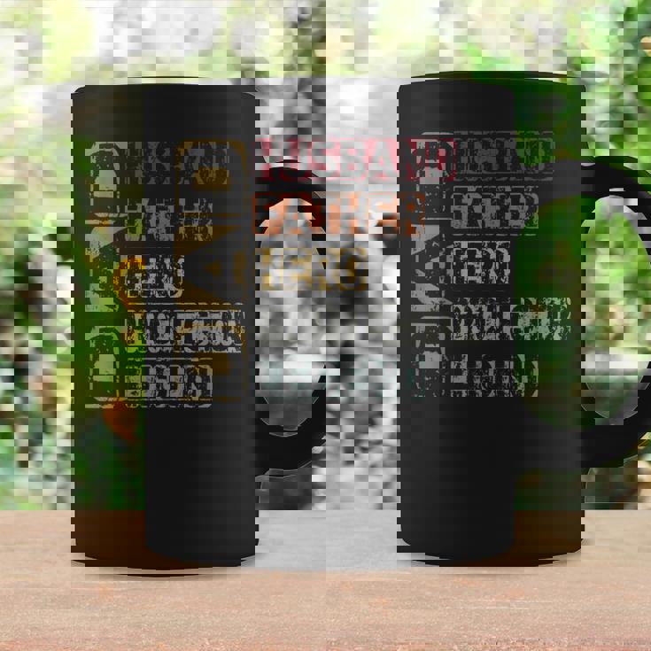 Retro Husband Father Hero Protector Legend Father Day Dad Coffee Mug Gifts ideas