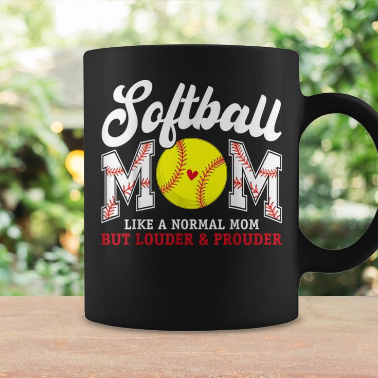 Retro Softball Mom Like A Normal Mom But Louder And Prouder Coffee Mug Gifts ideas