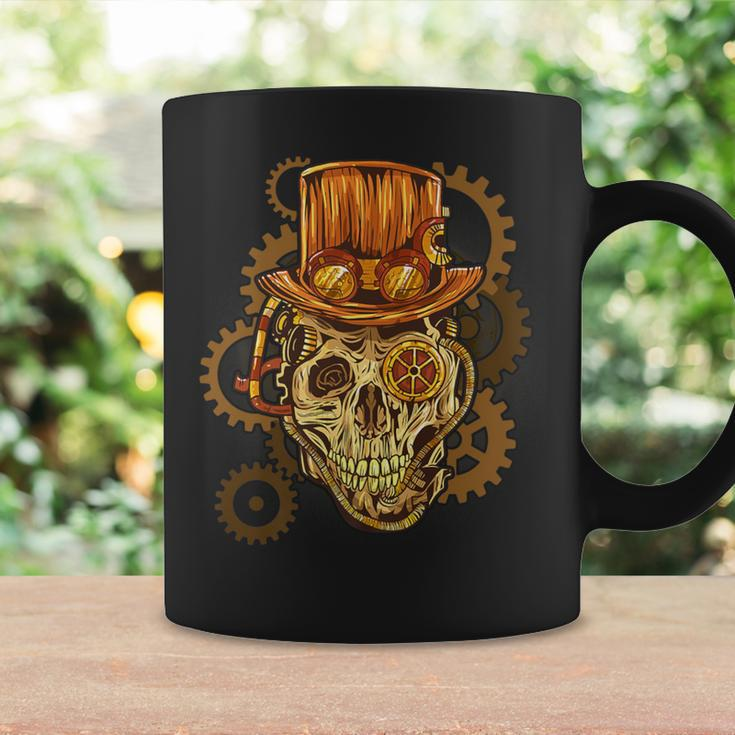 Retro Steampunk Skull Vintage Gears Goth Coffee Mug Gifts ideas