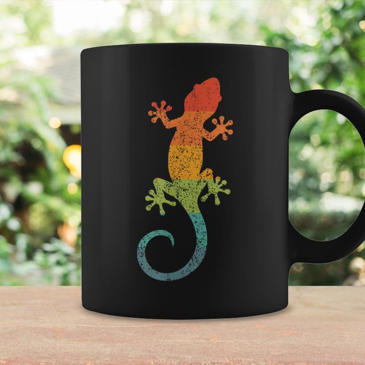 Retro Striped Gecko Cute Gecko Silhouette Vintage Children's Tassen Geschenkideen