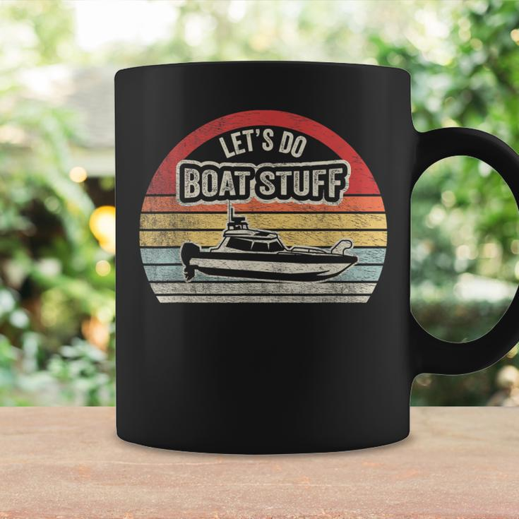 Retro Vintage Let's Do Boat Stuff Lake Life Sarcastic Boat Coffee Mug Gifts ideas