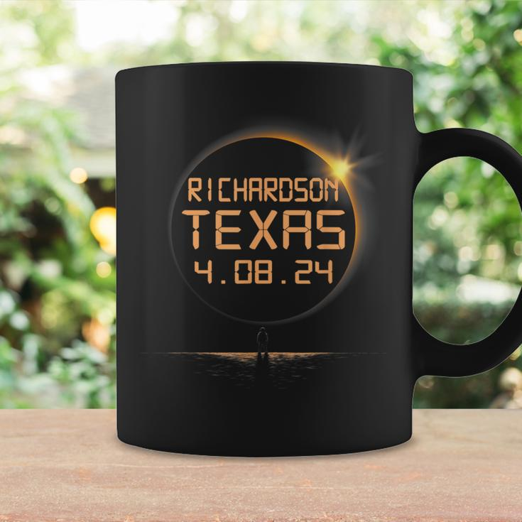 Richardson Texas Tx Total Solar Eclipse April 8 2024 4-8 Coffee Mug Gifts ideas