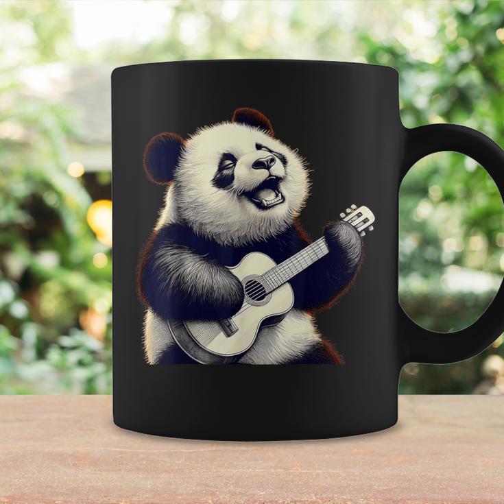 Riesen Panda Spielt Gitarre Lustige Rockmusik Gitarre Panda Tassen Geschenkideen