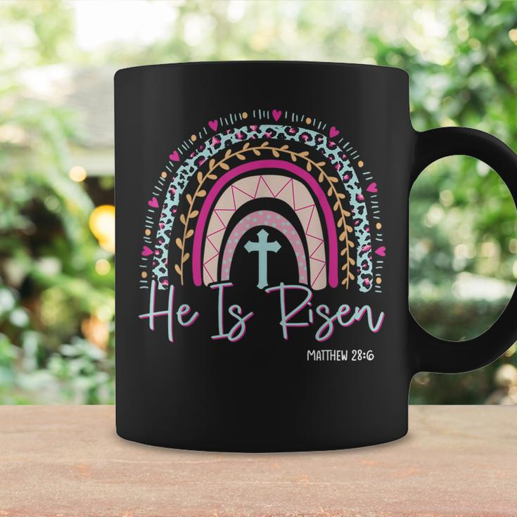 He Is Risen Rainbow Leopard Happy Easter Day Christian Jesus Coffee Mug Gifts ideas