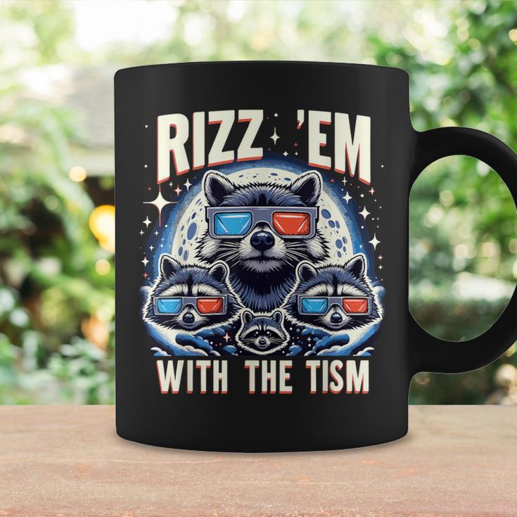 Rizz Em With The Tism Retro Vintage Raccoon Meme Autism Coffee Mug Gifts ideas