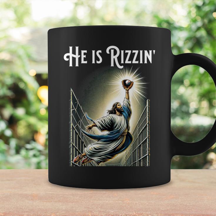 He Is Rizzin Jesus Playing Baseball Sports Rizz Coffee Mug Gifts ideas