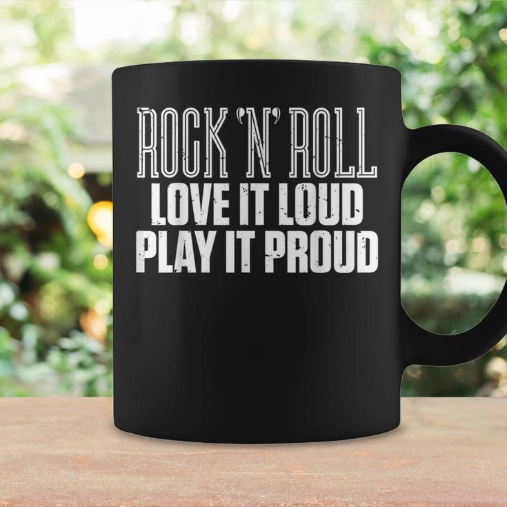 Rock N Roll Love It Loud Play It Proud Music Coffee Mug Gifts ideas