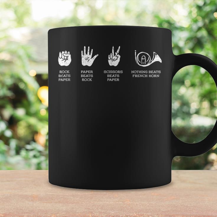 Rock Paper Scissors French Horn Marching Band Coffee Mug Gifts ideas