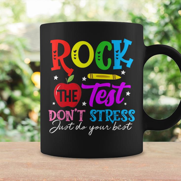Rock The Test Don't Stress Just Do Your Best Teacher Coffee Mug Gifts ideas