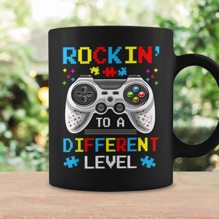 Rockin To Different Level Game Autism Awareness Gaming Gamer Coffee Mug Gifts ideas