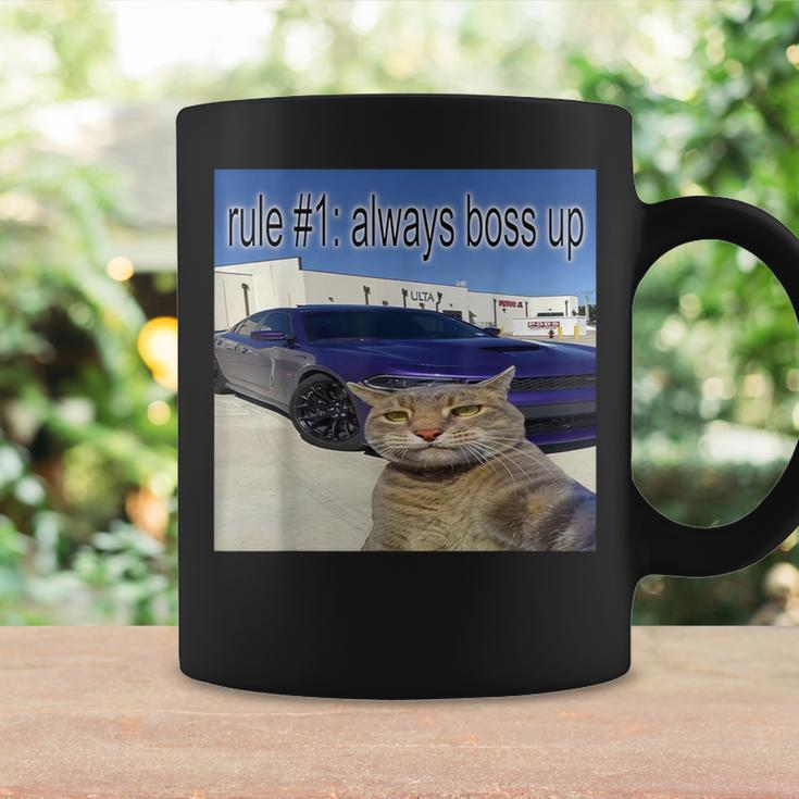 Rule 1 Always Boss Up Cat Meme For Women Coffee Mug Gifts ideas