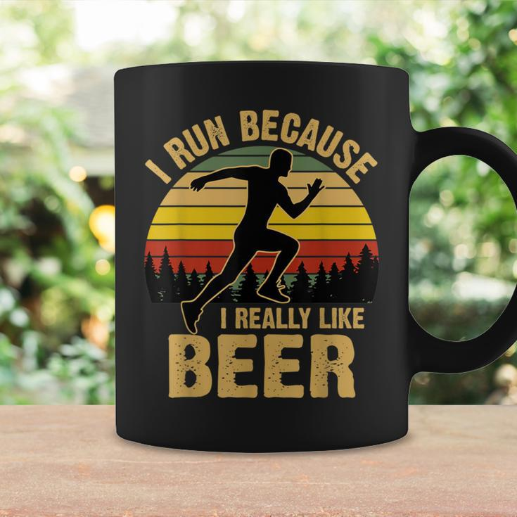I Run Because I Really Like Beer Vintage Retro Coffee Mug Gifts ideas