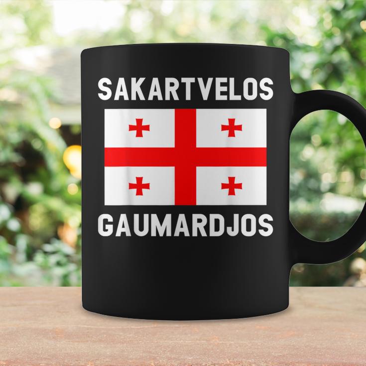 Sakartvelos Gaumarjos Hallo Georgien Reisen Georgische Flagg Tassen Geschenkideen