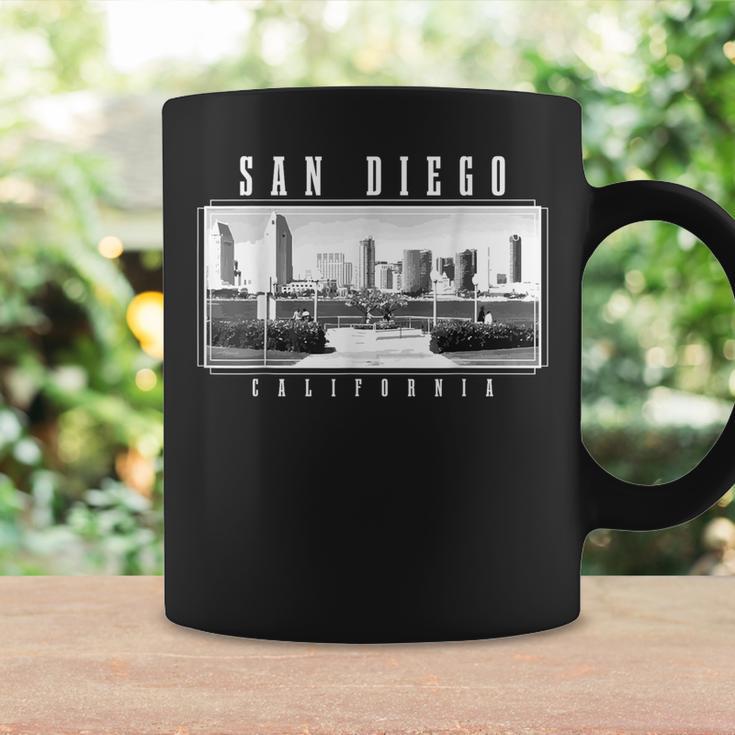 San Diego California Skyline Pride Black & White Vintage Coffee Mug Gifts ideas