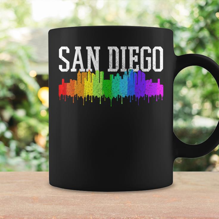 San Diego Skyline Rainbow Gay Pride Month California Coffee Mug Gifts ideas