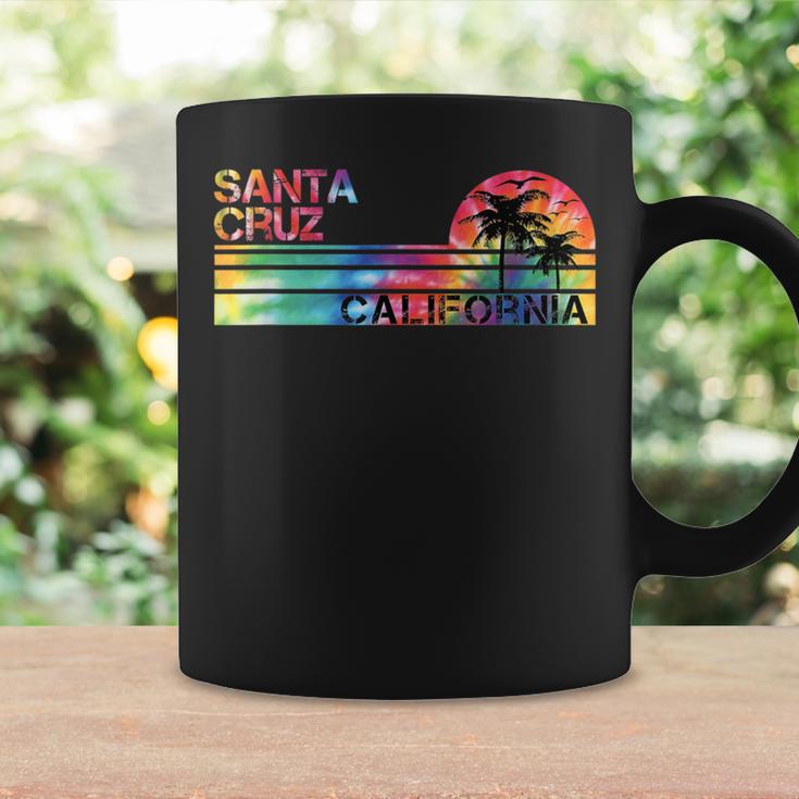 Santa Cruz California Tie Dye Vintage Inspired Striped Coffee Mug Gifts ideas