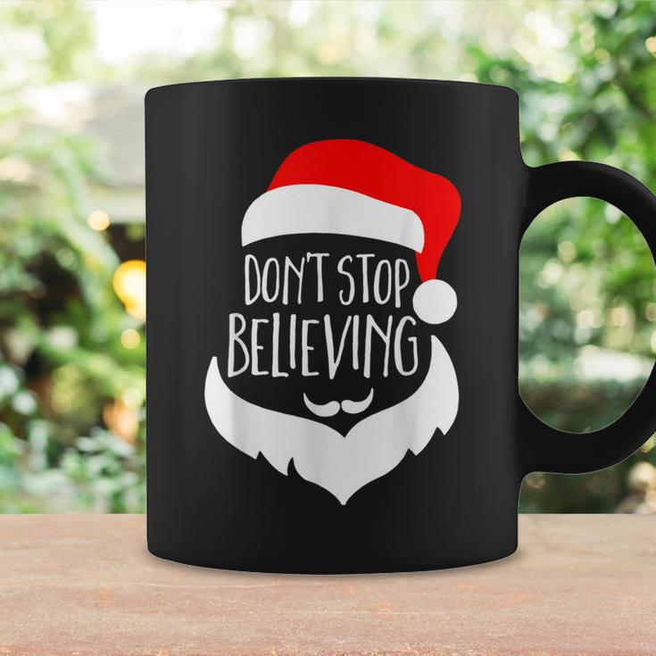 Santa Don't Stop Believing For Christmas Coffee Mug Gifts ideas