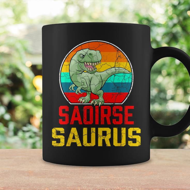 Saoirse Saurus Family Reunion Last Name Team Custom Coffee Mug Gifts ideas