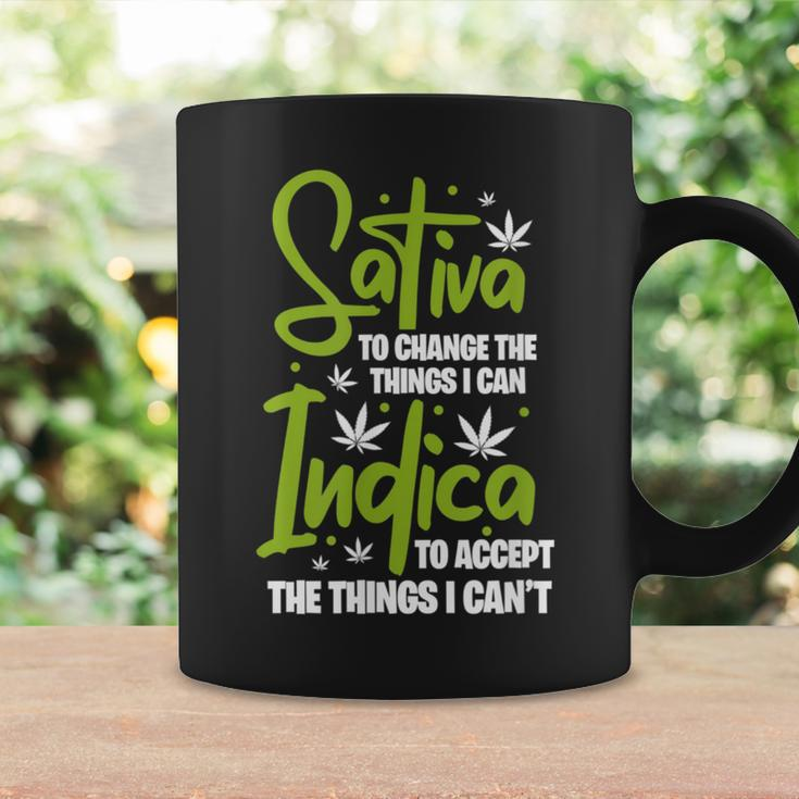 Sativa To Change The Things I Can Indica Cannabis Weed Leaf Coffee Mug Gifts ideas