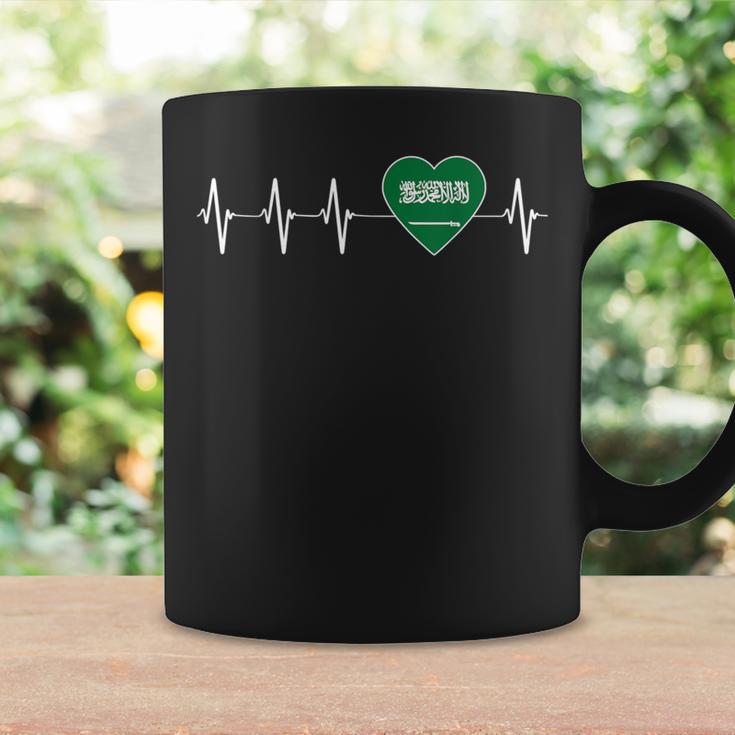 Saudi Arabian Heartbeat I Love Saudi Arabia Flag Heart Pulse Coffee Mug Gifts ideas