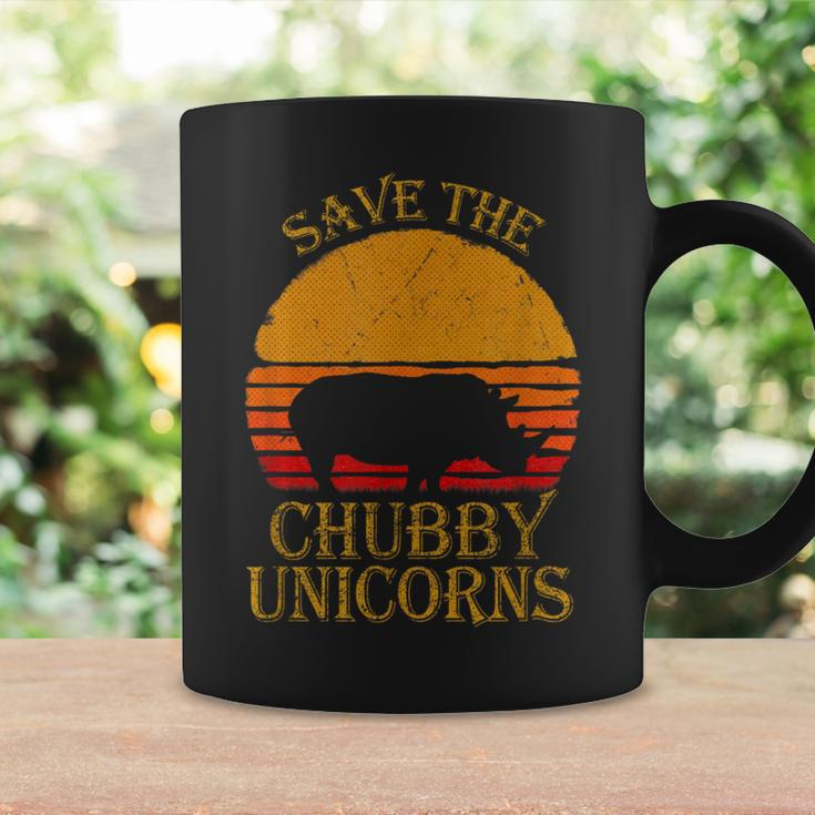 Save The Chubby Unicorns Retro Style Rhino Coffee Mug Gifts ideas