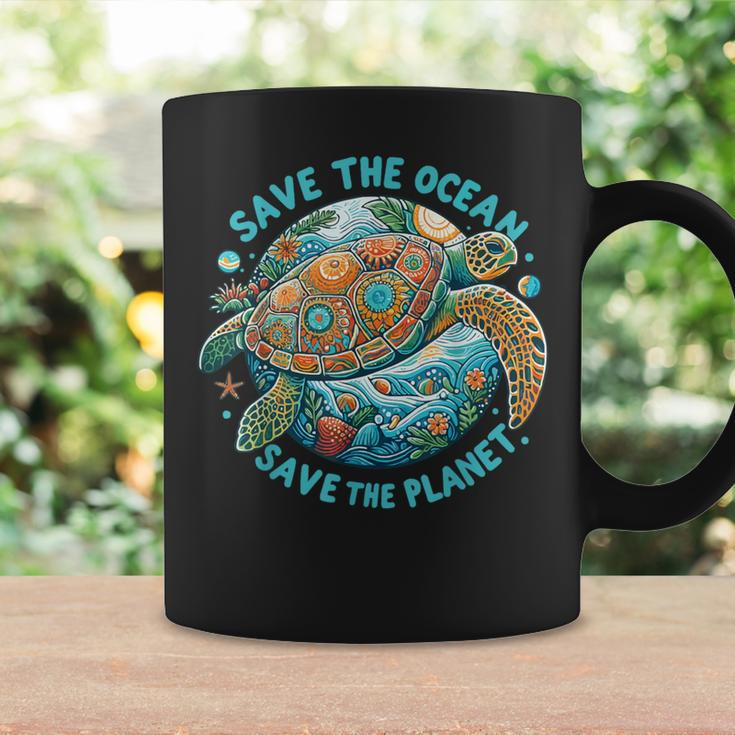 Save The Ocean Save The Planet Cute Sea Turtle Coffee Mug Gifts ideas