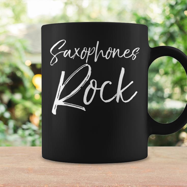 Saxophones Rock High School Marching Band Coffee Mug Gifts ideas