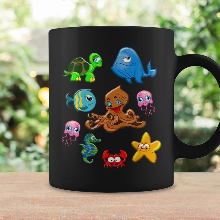 Sea Animals Whale Octopus Starfish Crab For Toddlers Coffee Mug Gifts ideas