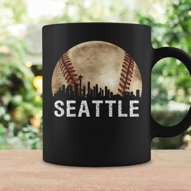 Seattle Skyline City Vintage Baseball Lover Coffee Mug Gifts ideas