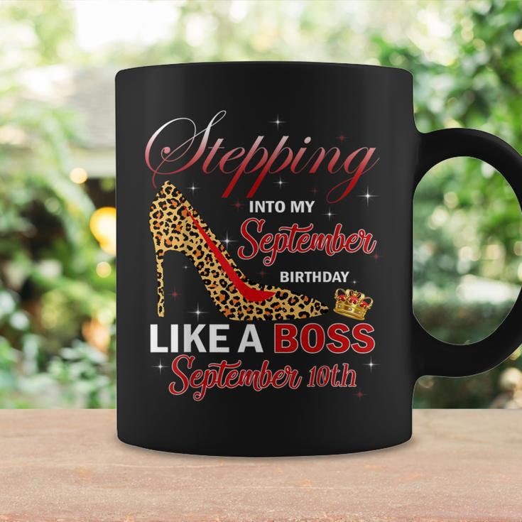 September Girl Stepping Into Birthday Like Boss 10Th Leopard Coffee Mug Gifts ideas