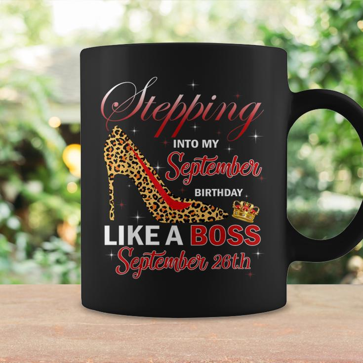 September Girl Stepping Into Birthday Like Boss 26Th Leopard Coffee Mug Gifts ideas