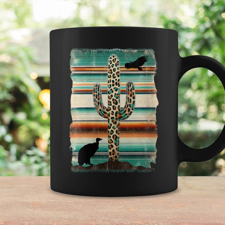 Serape Cactus Print Green Leopard Western Saguaro Cactus Coffee Mug Gifts ideas