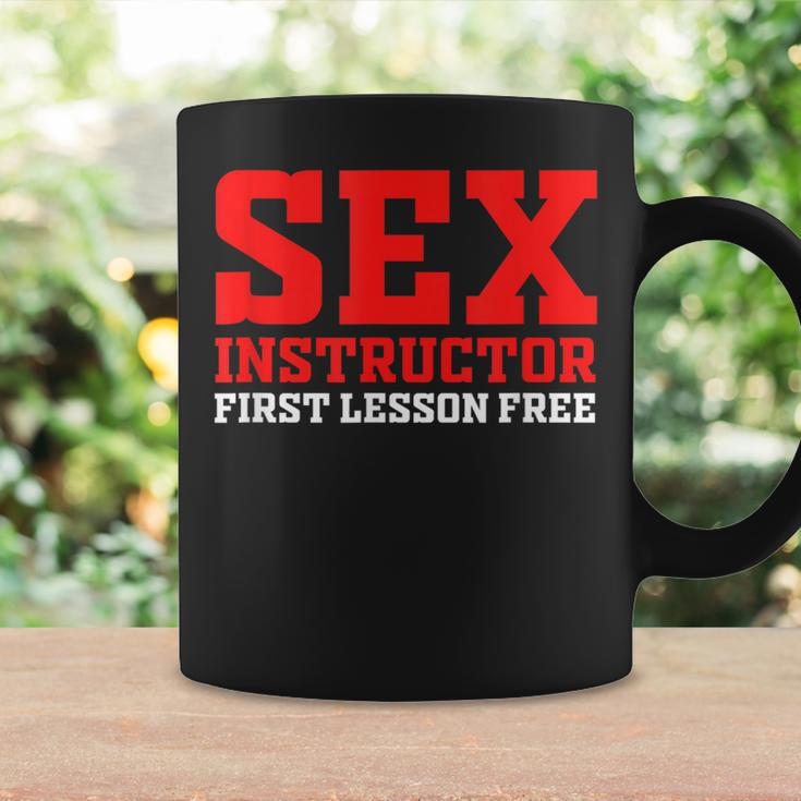 Sex Instructor First Lesson Is Free Adult Humor Orgy Jokes Coffee Mug Gifts ideas