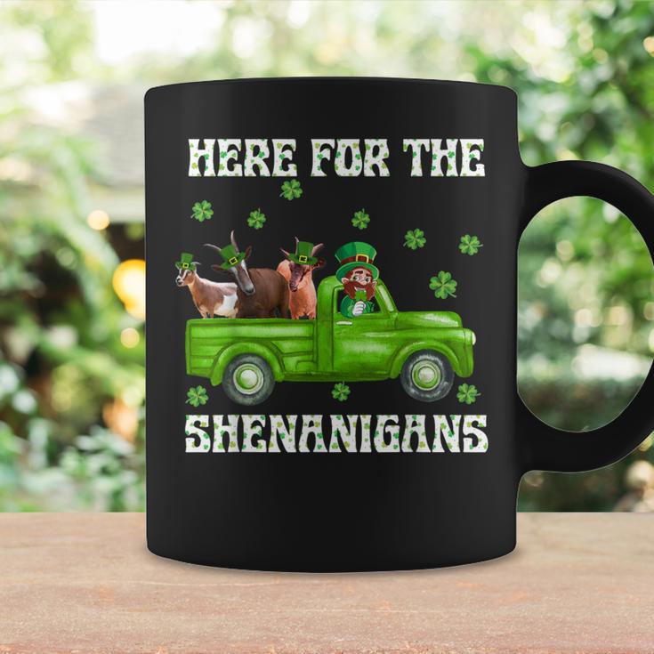 Here For The Shenanigans Leprechaun Goat St Patrick's Day Coffee Mug Gifts ideas