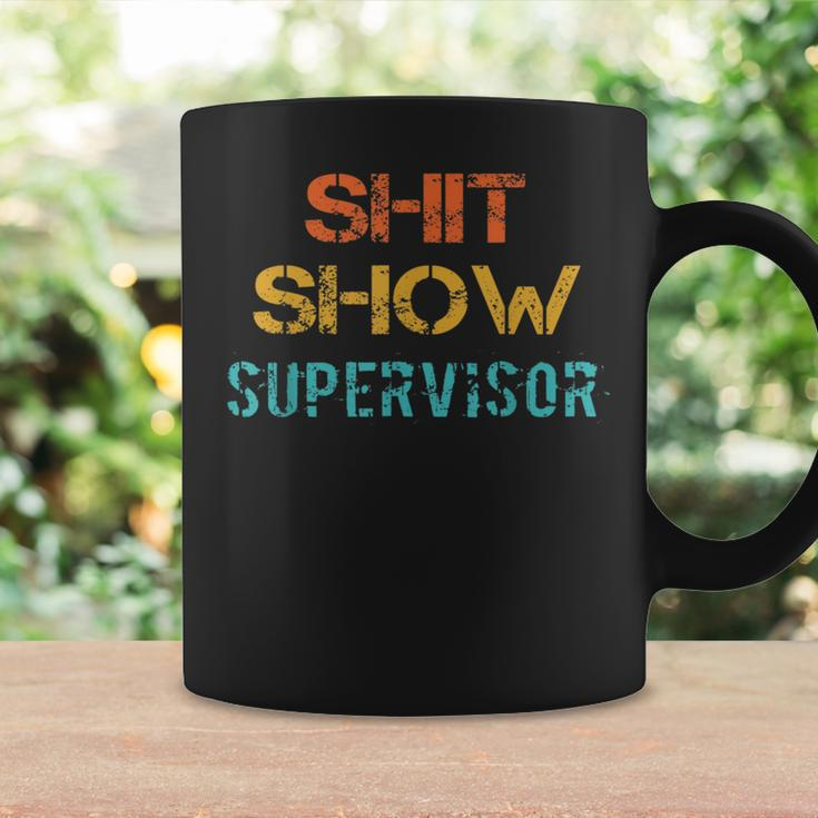 Shit Show Supervisor Mom Boss Manager Teacher Vintage Coffee Mug Gifts ideas