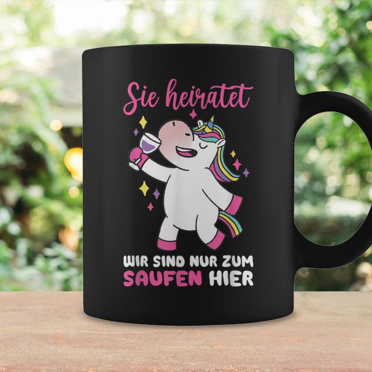 Sie Heiratet Wir Sind Nur Zum Saufen Hier Wedding Marriage Tassen Geschenkideen