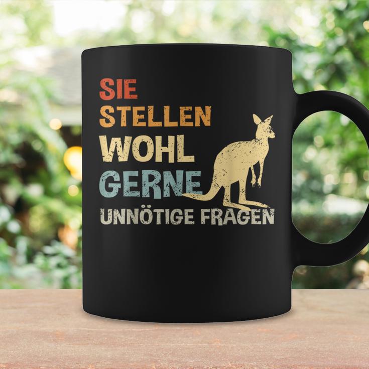 Sie Stellen Wohl Gerne Unnecessary Fragen Retro Kangaroo S Tassen Geschenkideen