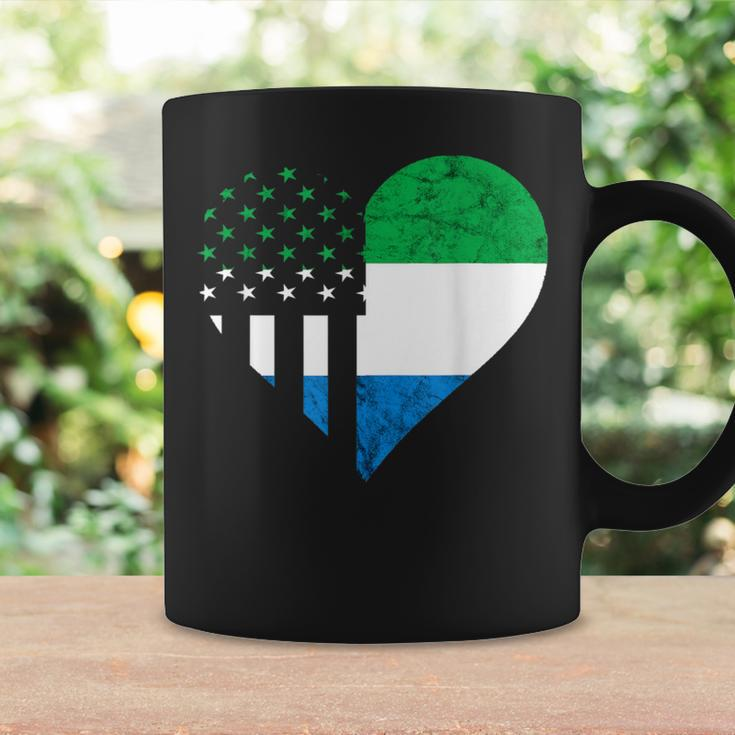 Sierra Leone American Siera Leonean Heart Flag Pride Coffee Mug Gifts ideas