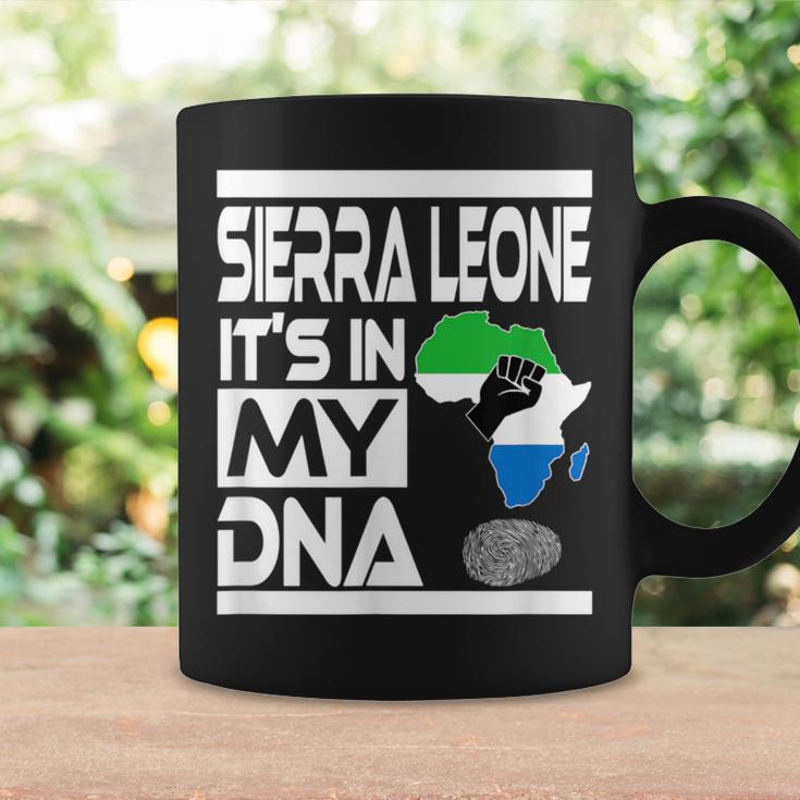 Sierra Leone It's In My Dna With Flag Africa Map Raised Fist Coffee Mug Gifts ideas