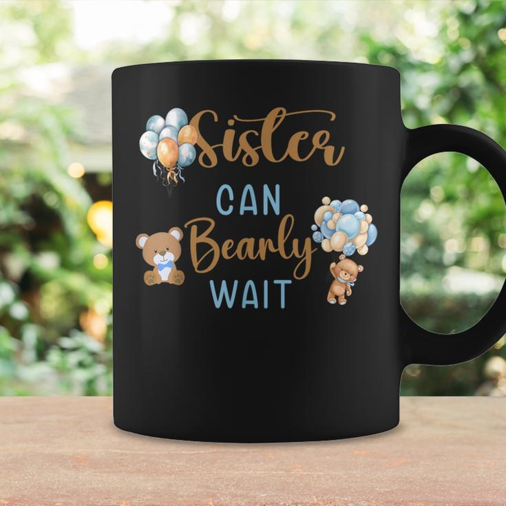 Sister Can Bearly Wait Gender Neutral Baby Shower Matching Coffee Mug Gifts ideas