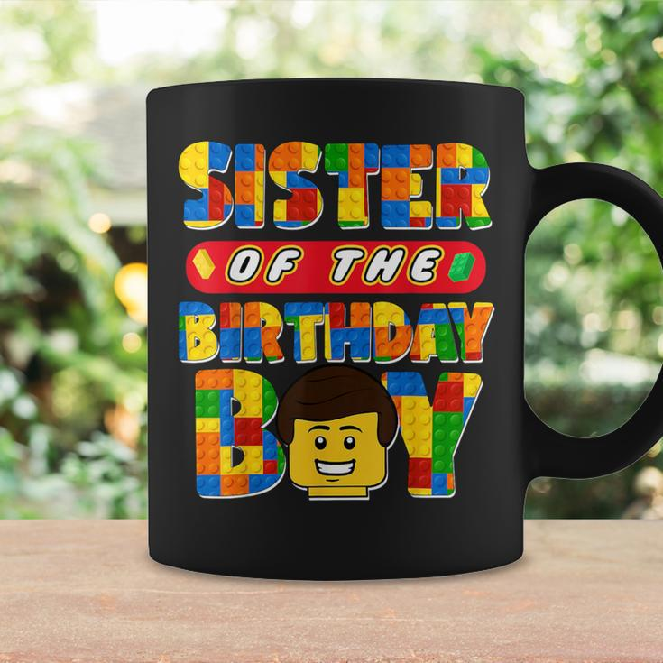 Sister Of The Birthday Boy Building Brick Family Matching Coffee Mug Gifts ideas