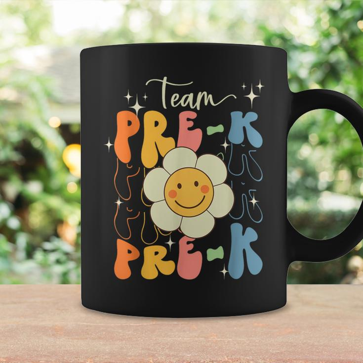 Smile Face First Day Of Team Prek Back To School Groovy Coffee Mug Gifts ideas