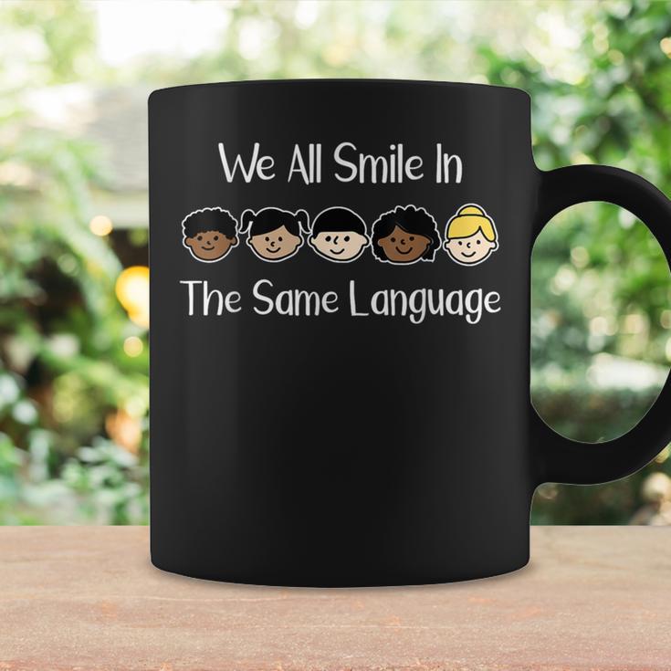 We All Smile In The Same Language Celebrate Diversity Coffee Mug Gifts ideas