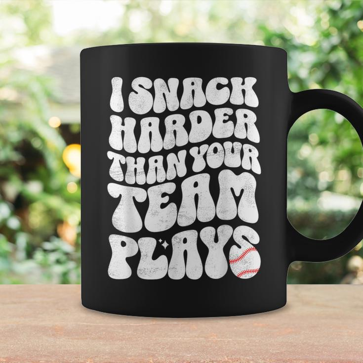 I Snack Harder Than Your Team Plays Softball Baseball Saying Coffee Mug Gifts ideas